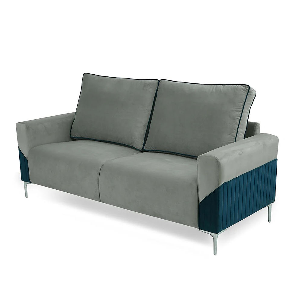 Thumbnail: LUXE Boston 3+2 Seater Sofa (Grey & Green)