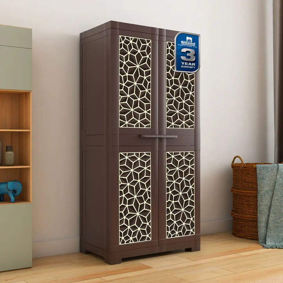 Freedom Mini Medium (FMM) Star Plastic Storage Cabinet (Weathered Brown & Biscui