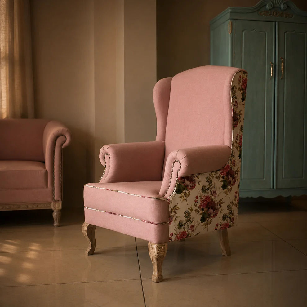 La Rose High Chair with Ottoman