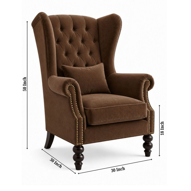 Thumbnail: Belvedere Teak Wood Lounge Chair - Brown