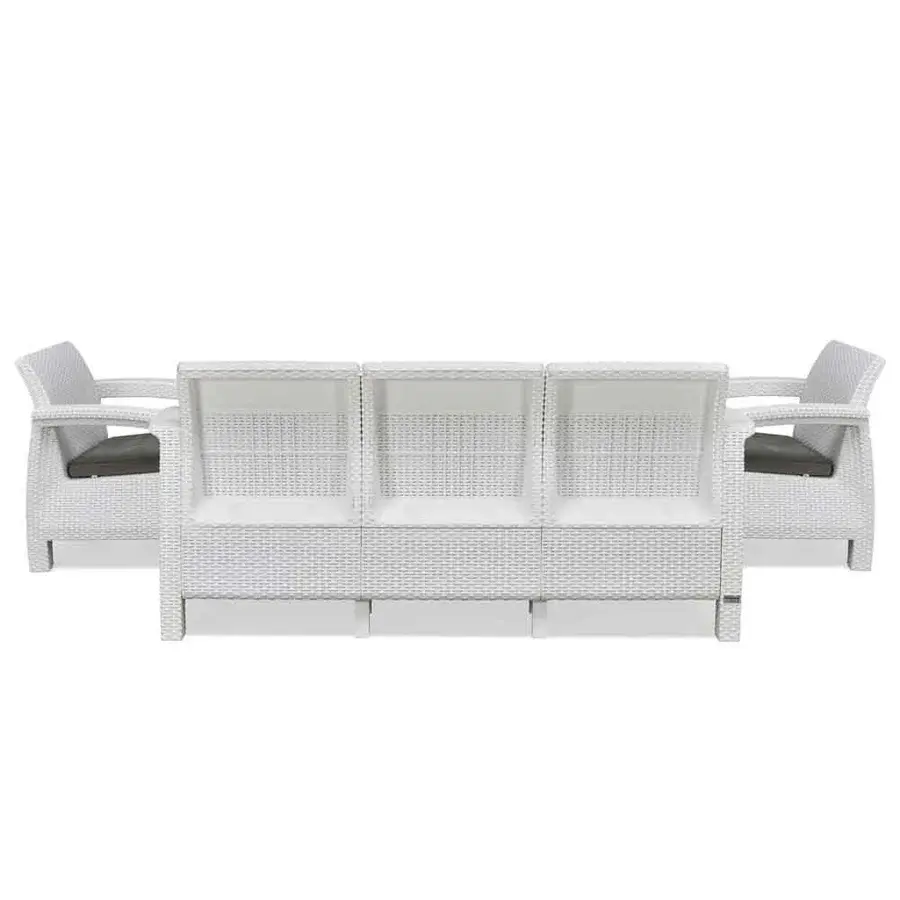 Thumbnail: Goa Sofa Set 3 1 1 with Cushions (WHITE)