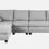 Thumbnail: Casa Fabric RHS 6 Seater Sectional Sofa