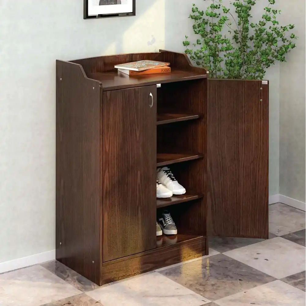 Alpine Shoe Cabinet (Classic Walnut) (8pair)