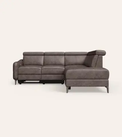 Thumbnail: Luster Leatherette L-Shape (single) Motorised Recliner Sofa