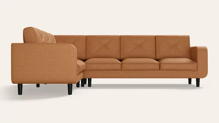 Thumbnail: Zompy 5-Seater Fabric L-Shape Sofa
