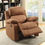 Thumbnail: LUXE Berg 1 Seater Manual Fabric Recliner (Brown)