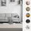 Thumbnail: Casa Fabric RHS 6 Seater Sectional Sofa