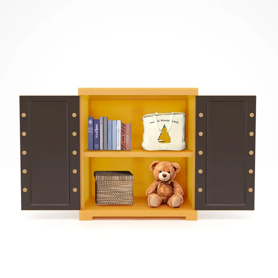 Thumbnail: Freedom Mini Small (FMS) Plastic Storage Cabinet (Weathered Brown / Biscuit)