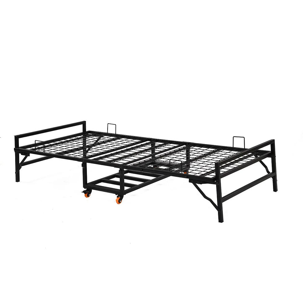 Thumbnail: Zoe Folding Bed With Mattress (Black)