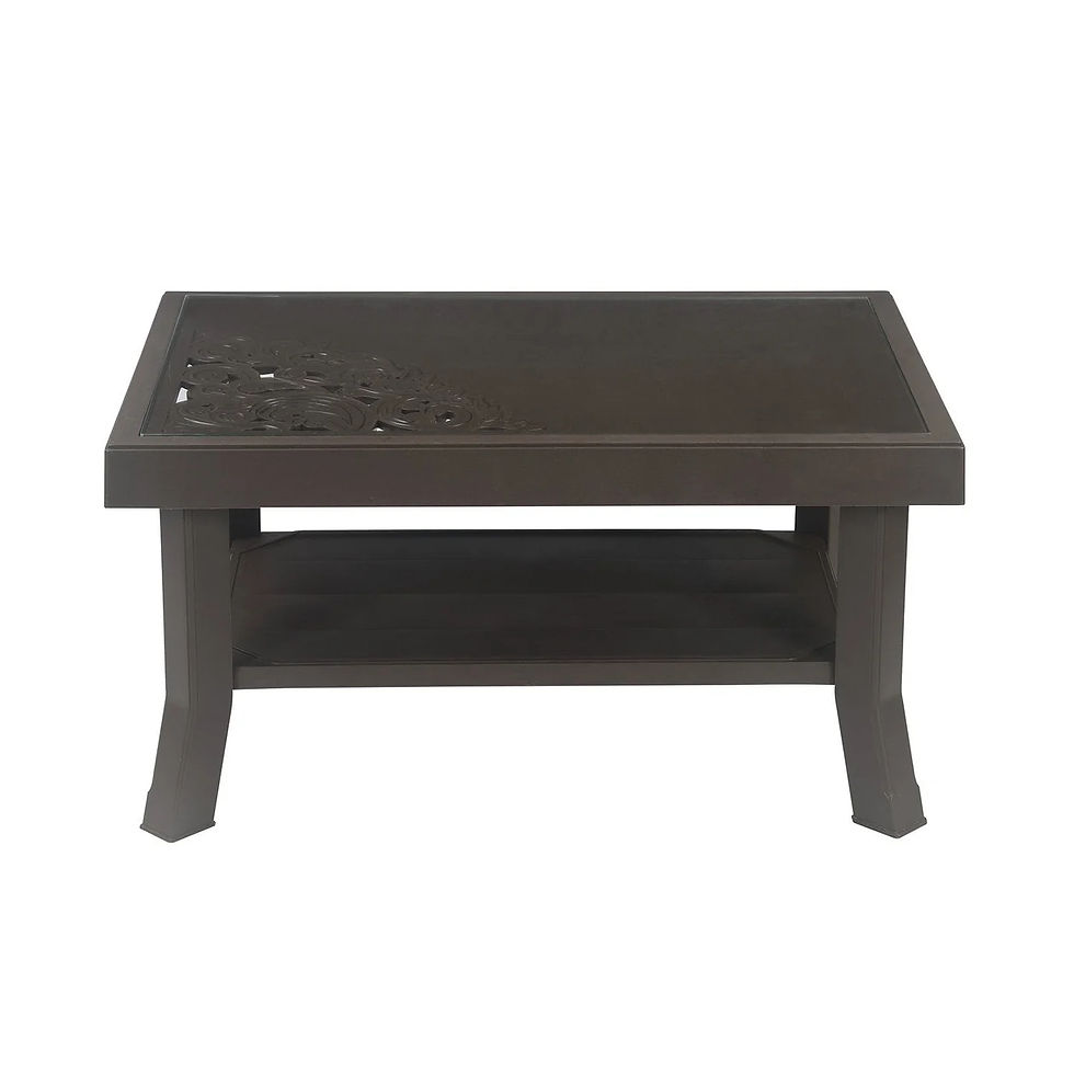 Thumbnail: Luxe Chairs And Glass Top Coffee Table Outdoor Set (Season Rust Brown & 