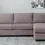 Thumbnail: Broadway Fabric LHS Sectional Sofa (3 + Lounger) In Beige Colour