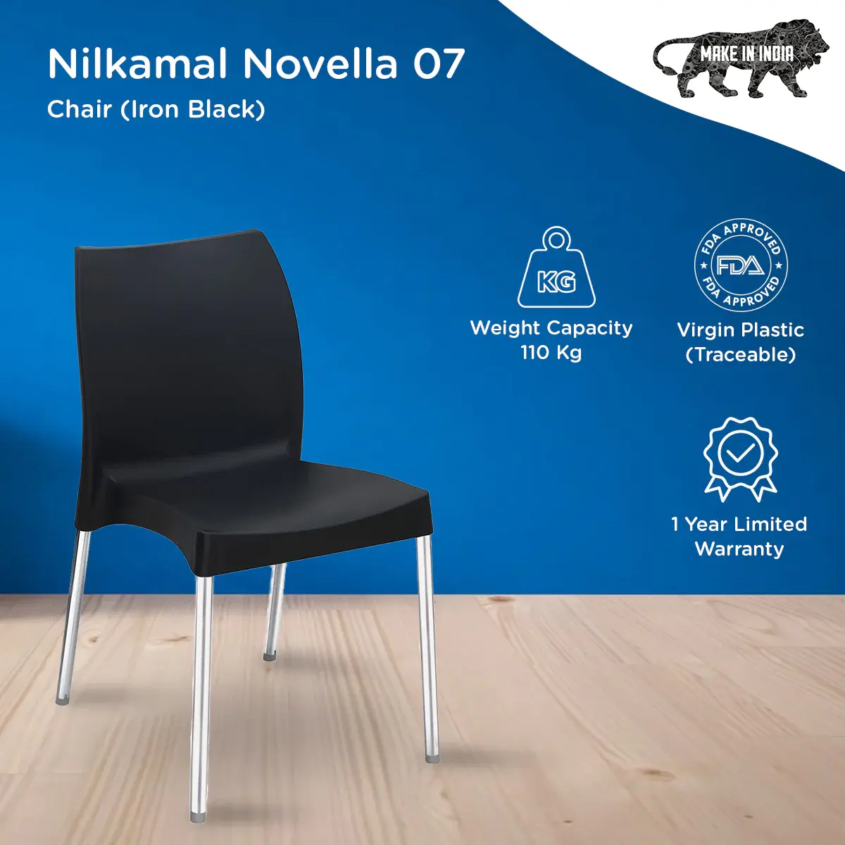 Novella 07 Armless Chair (Iron Black), Best Deals