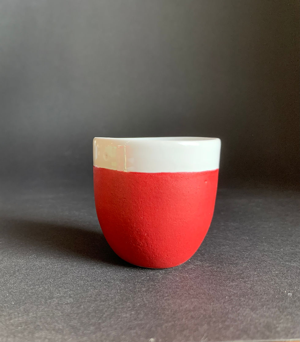 Thumbnail: Colorful cup with white rim