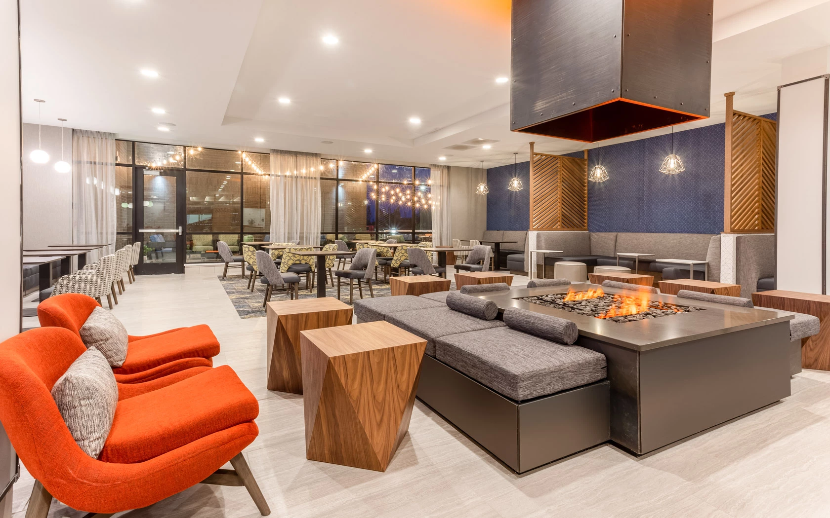Lobby Lounge with Fireplace
