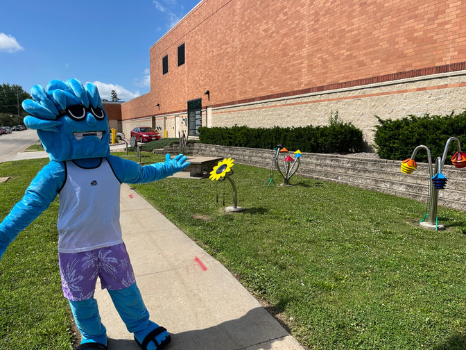 Music Garden at the Cedar Falls Public Library