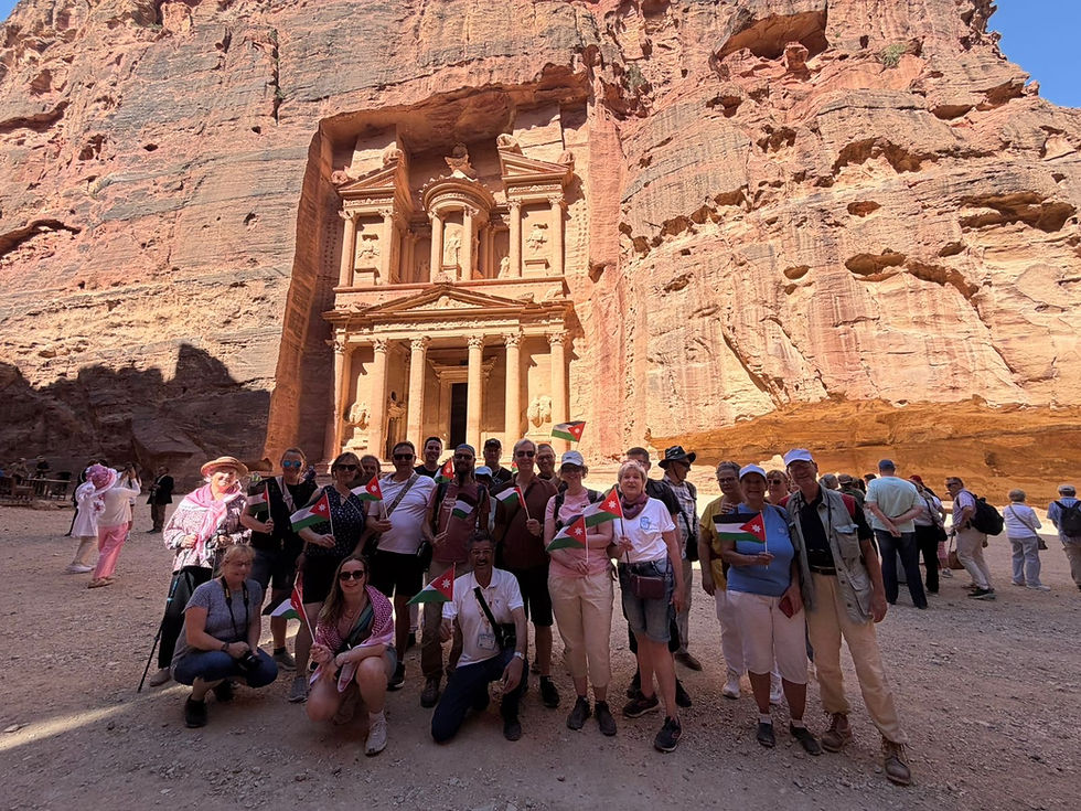 Celebrating Jordan’s 80th Independence Day with our Travelers in Petra