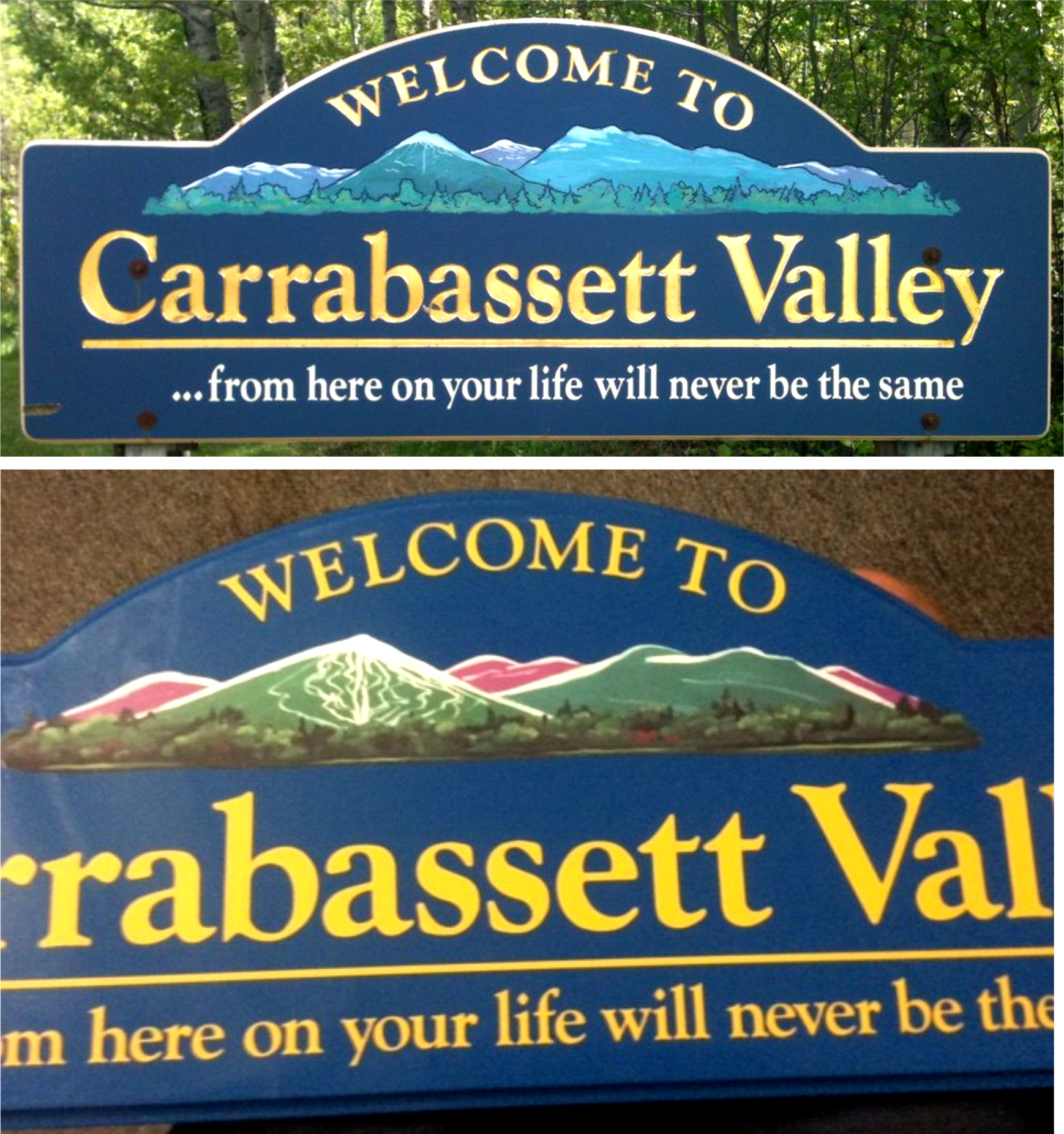 Welcome to Carrabassett Valley Sign