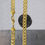 Thumbnail: 7mm 14k Yellow Gold Miami Cuban Semi Solid Chain
