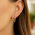 Thumbnail: 14k Two-Tone Gold Hinge Hammered Hoop Earrings