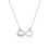 Thumbnail: Sterling Silver Two Toned Mom Necklace with Cubic Zirconias