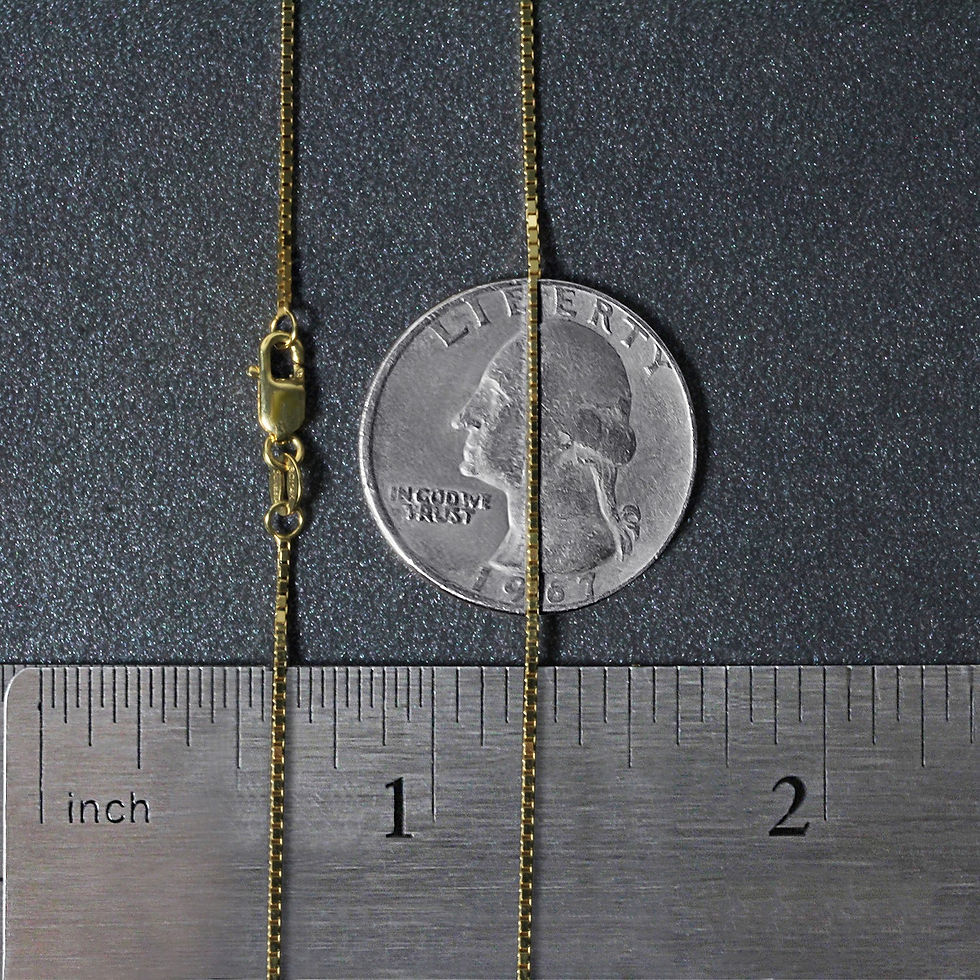 Thumbnail: 14k Yellow Gold Classic Box Chain 1mm