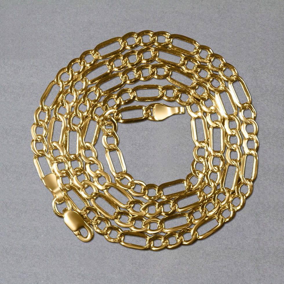 Thumbnail: 10k Yellow Gold Lite Figaro Chain