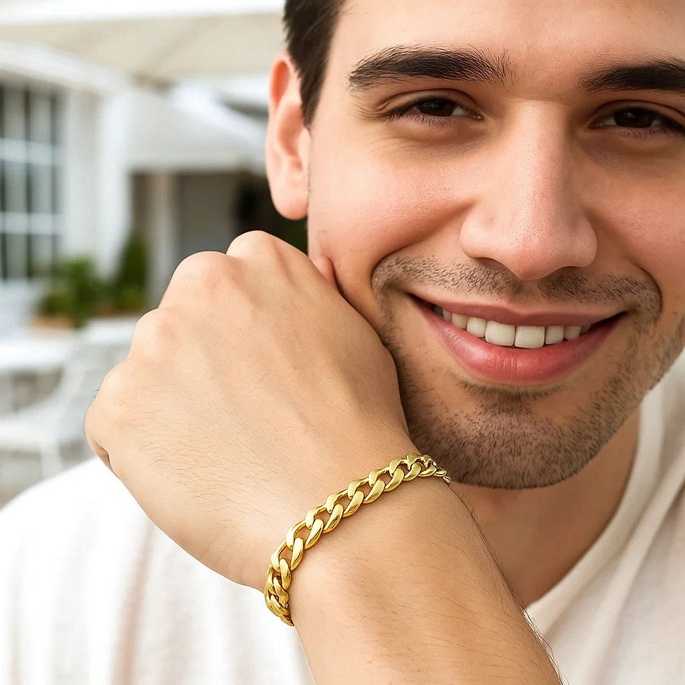 Thumbnail: 7.8mm 14k Yellow Gold Miami Cuban Semi Solid Bracelet