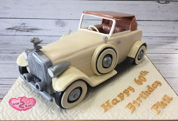 Vintage Car Cake 