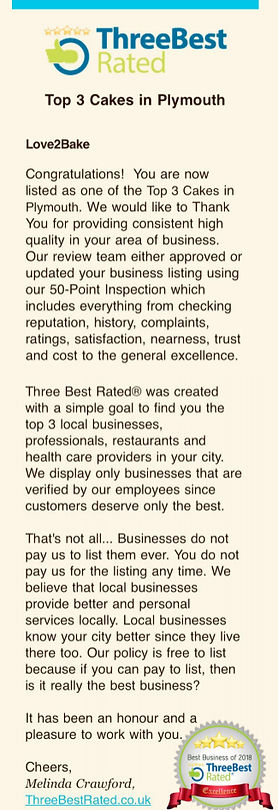 Three Best Rated - Love2bake
