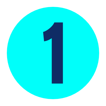 Number 1 in a bright circle, indicating the first step in a process.