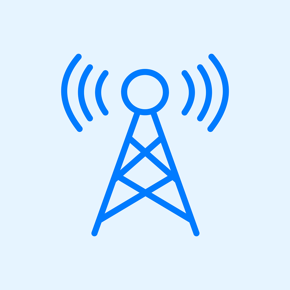 Wireless telecommunications infrastructure icon