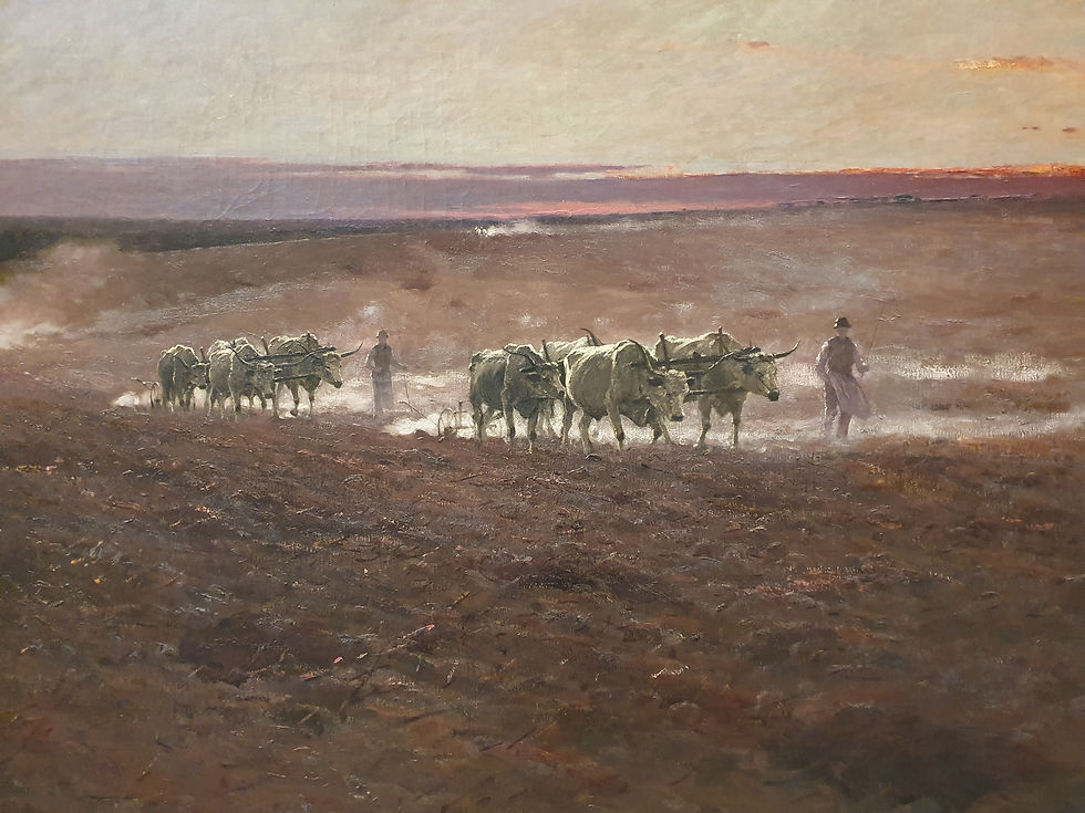 Spanyi Bela, La plaine hongroise au couchant (détail), © Valentine Kretz