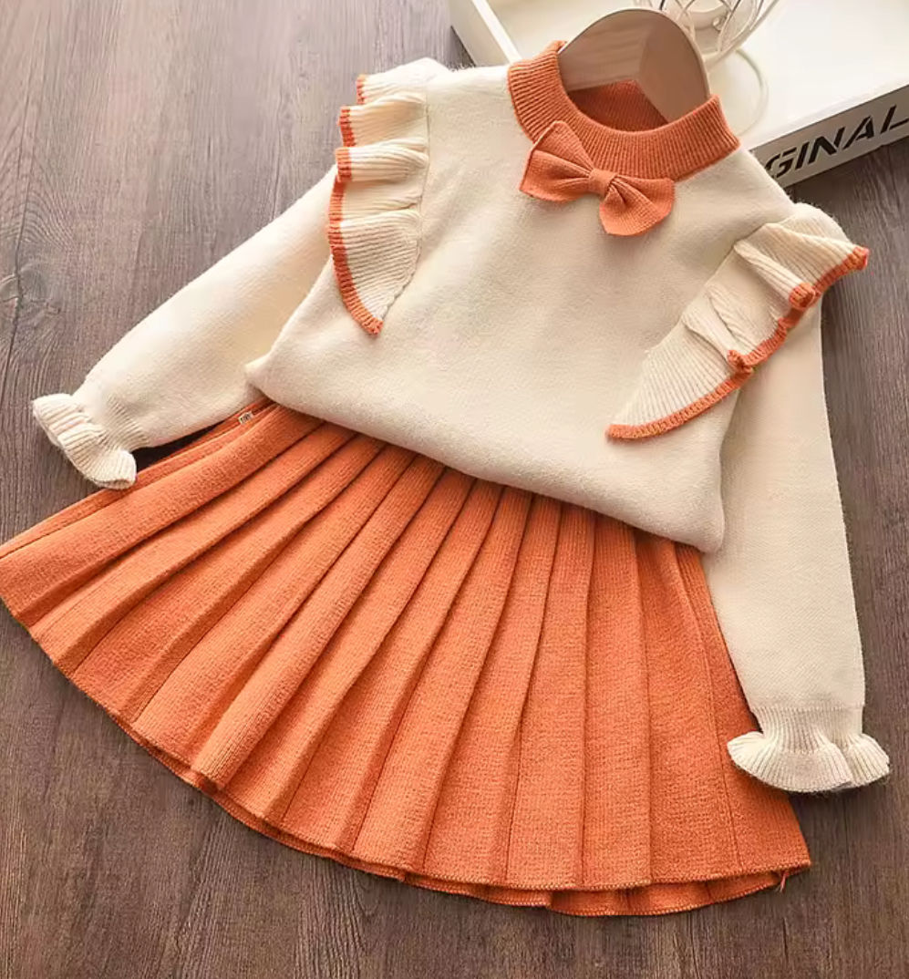 Girls' 'Creamsicle' Skirt Set