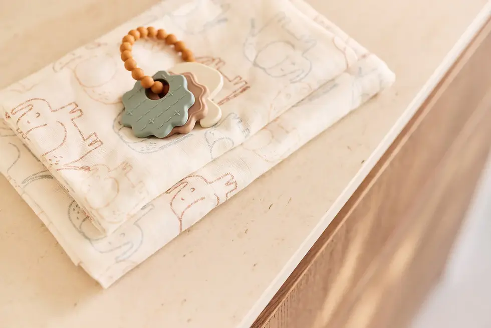 Thumbnail: Swaddle Muslin 115x115cm - Elephant Tales - 2 Pack