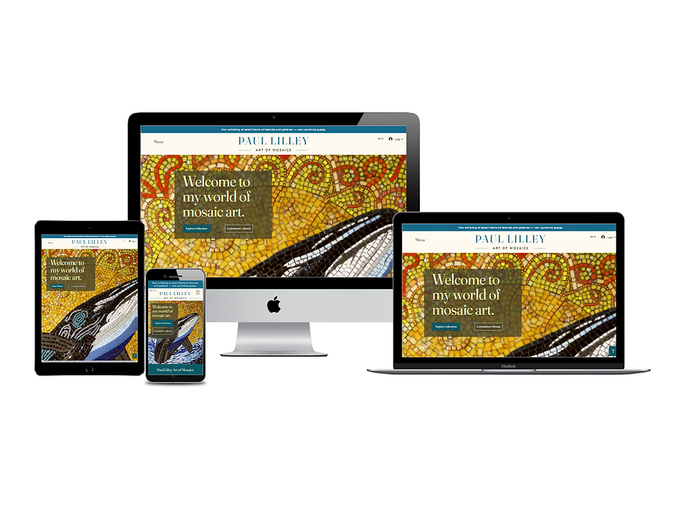 Paul Lilley Art of Mosaics mockups