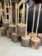 tree stump sign holders