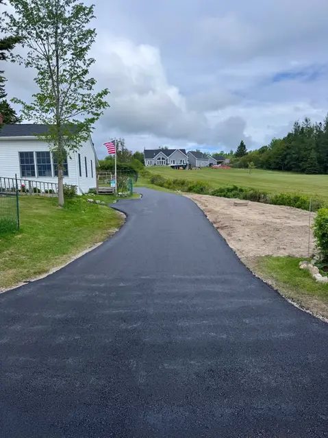 commercial paving project for a Maine town office