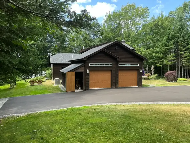 Certified Paving Co newly paved residential driveway in Steuben, Maine