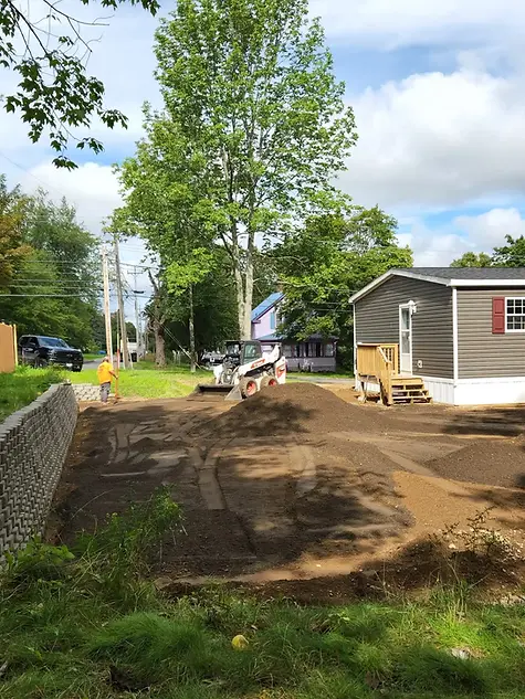 excavating and earthwork for a driveway project