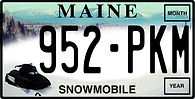 Maine Snowmobile Registration Plate