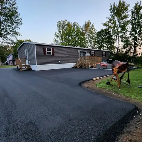 newly paved asphalt driveway