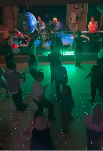 people dancing to live music