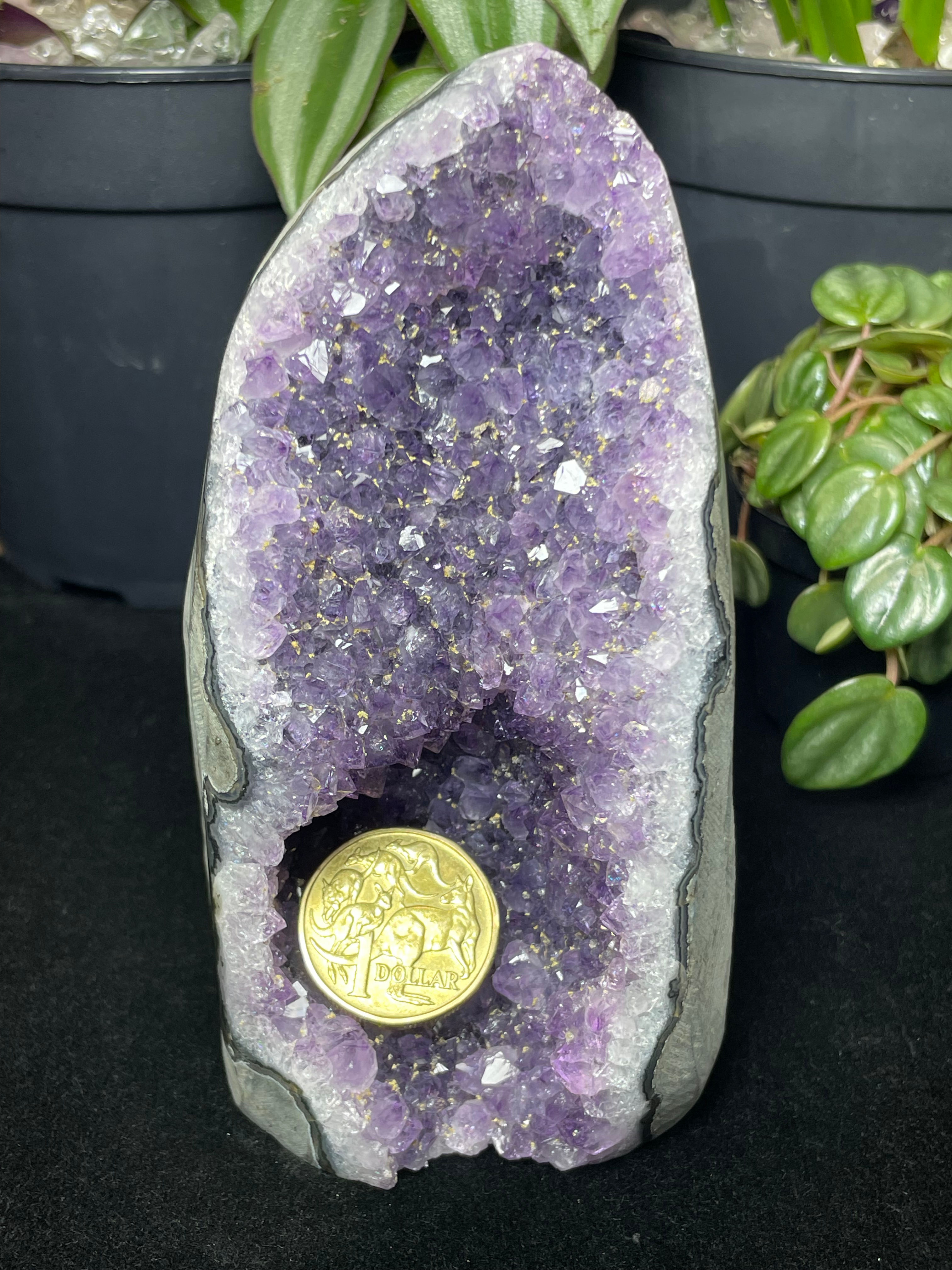 Uruguay Natural High Quality Shinny Lavender Purple Amethyst Crystal Geode Cave