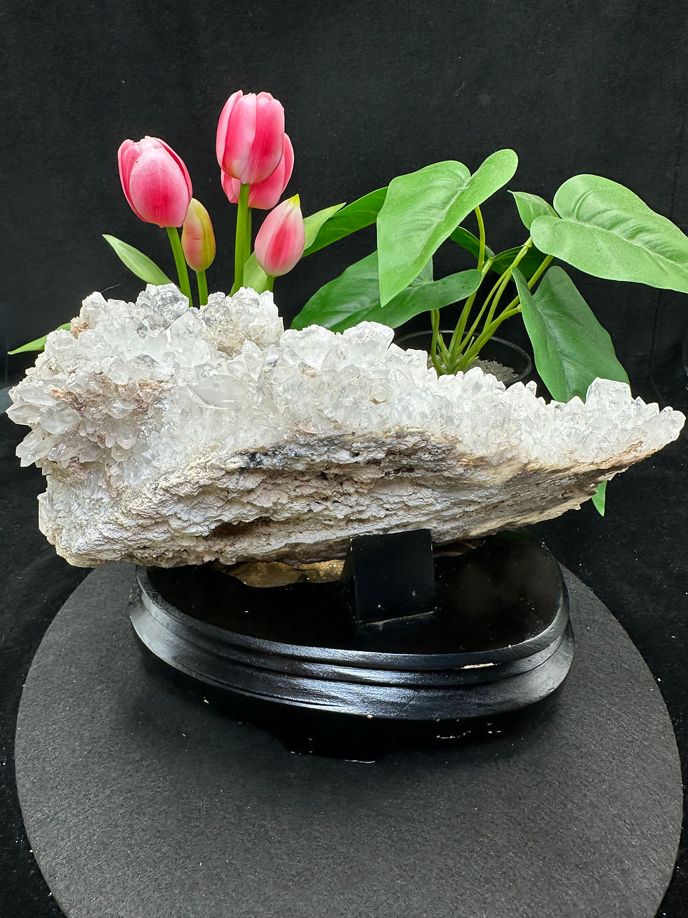 Thumbnail: 3.2kg 19cm Height Big Raw & Natural Sparkling Clear Crystal Flower Balls Cluster