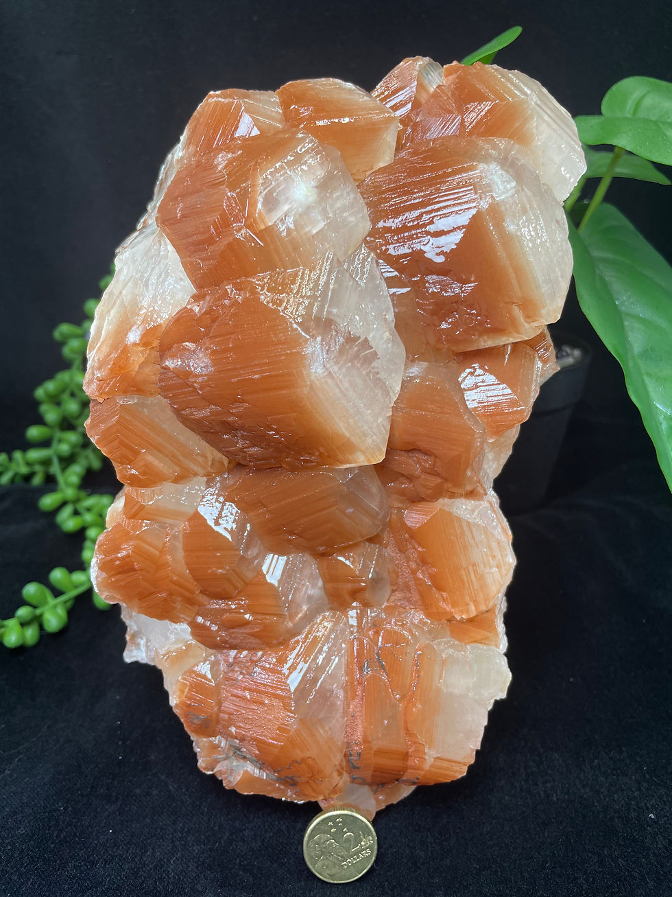 Thumbnail: 4.4kg 20cm Height Large Raw & Natural Mongolia Shinny Red & Clear Calcite Blocks