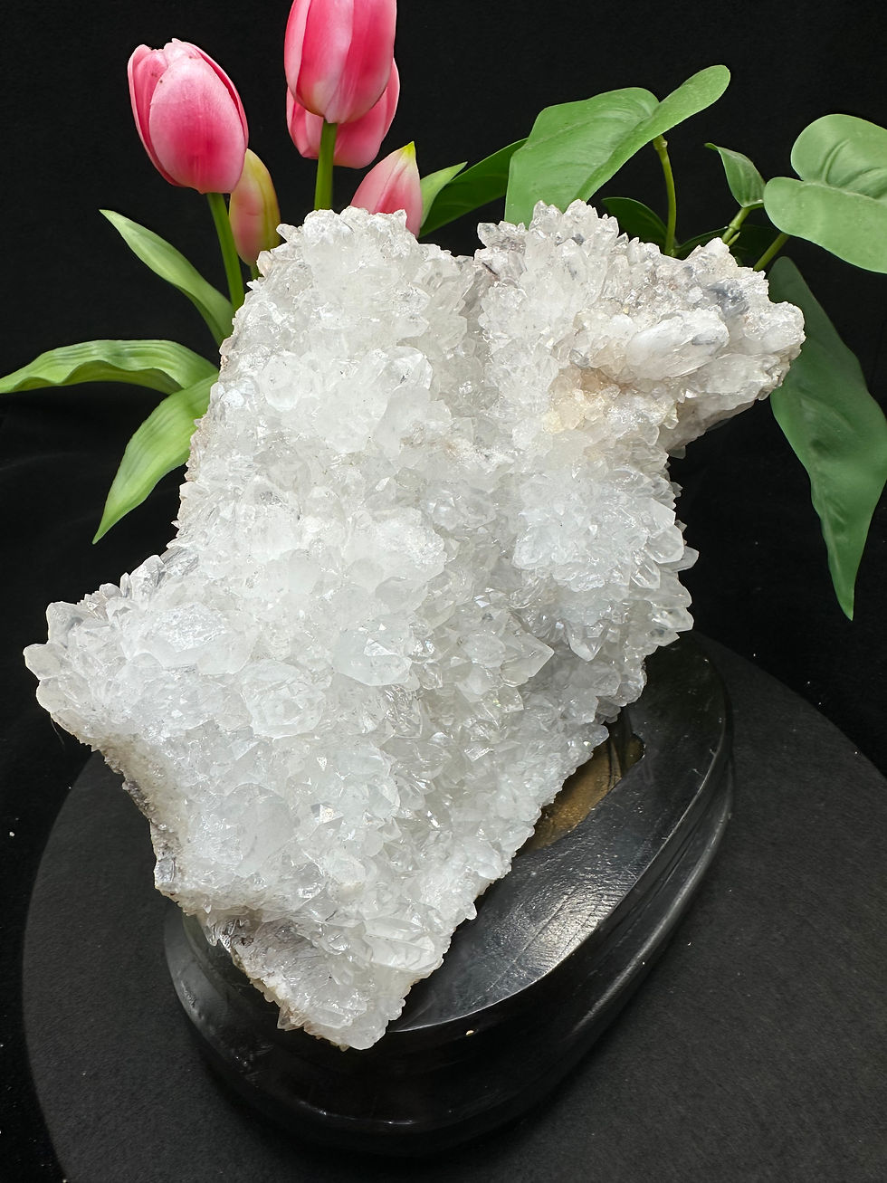 Thumbnail: 3.2kg 19cm Height Big Raw & Natural Sparkling Clear Crystal Flower Balls Cluster