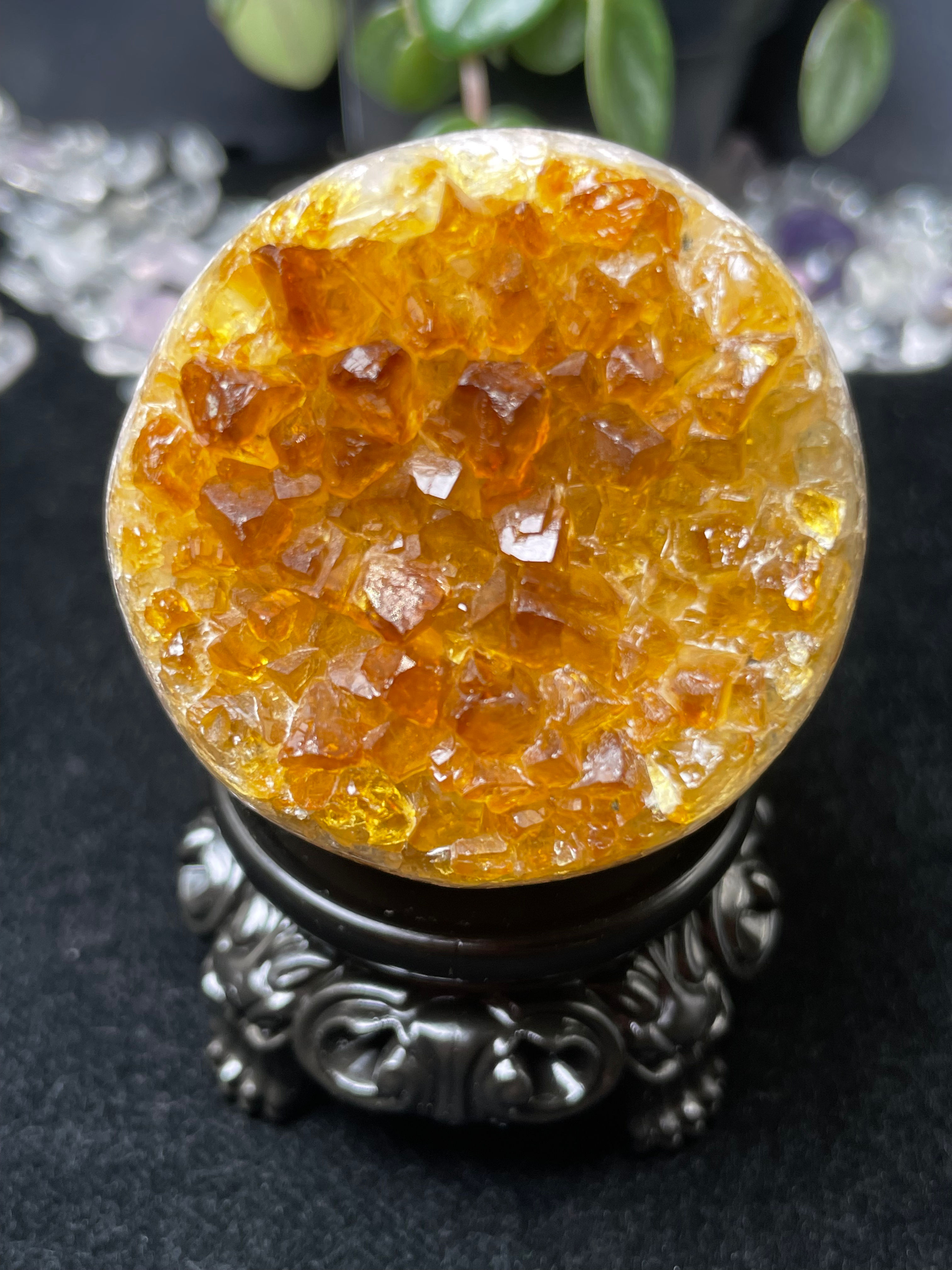 Polished Brazil Natural Top Quality Shinny Golden Citrine Crystal Quartz Ball