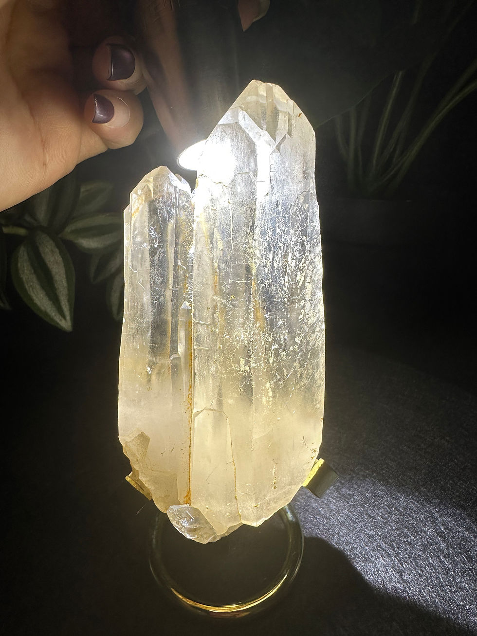 Thumbnail: Raw Natural High Quality Smoky Skeletal Elestial Quartz Crystal Castles 