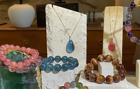 bracelets and necklace