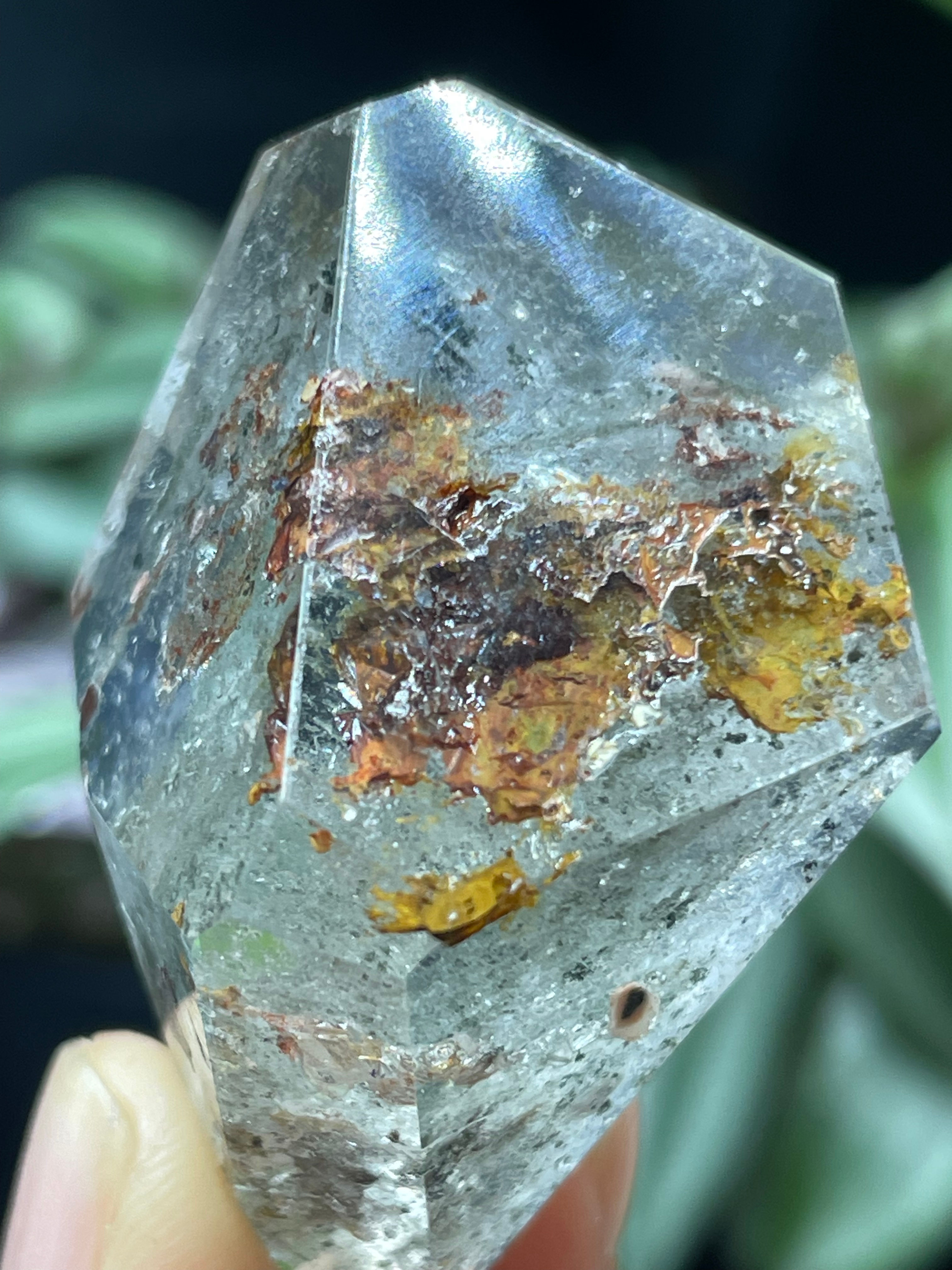 Natural High Translucent Crystal with Colourful Four Seasons Phantom Inclusion